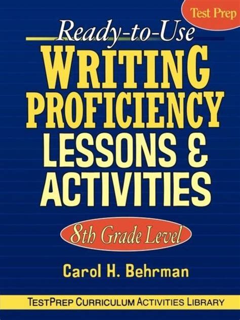 Ready-to-Use Writing Proficiency Lessons & Activities 4th Grade Level PDF