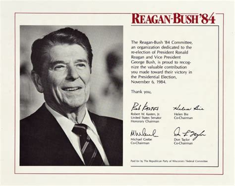 Reagan and Bush '84: The Legacy of a Historic Election