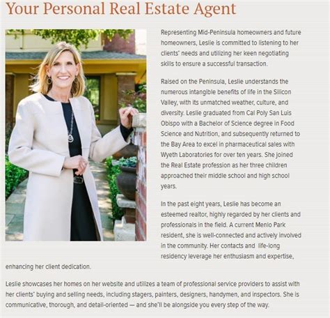 Real Estate Agent Bio Template