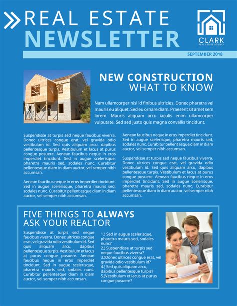 Real Estate Newsletters Templates
