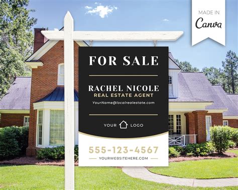 Real Estate Yard Sign Template