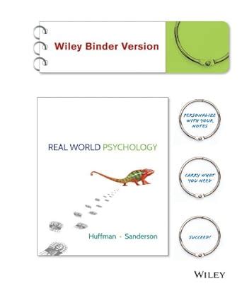 Real World Psychology Binder Ready Version WileyPLUS Registration Card Reader