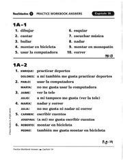 Realidades 1 9a Practice Guided Workbook Answers PDF