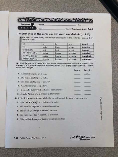 Realidades 1 Workbook Answers Pg 137 Reader