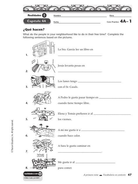 Realidades 1 Worksheet Answers Reader