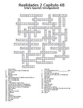 Realidades 2 Capitulo 4b Crossword Answers Page 89 PDF