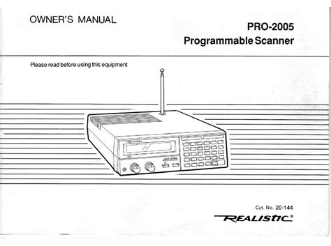 Realistic Scanner Manual Ebook PDF