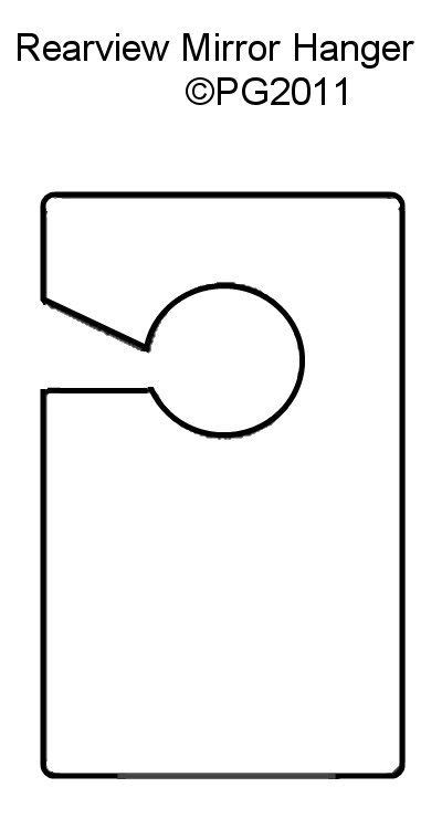 Rear View Mirror Hanger Template
