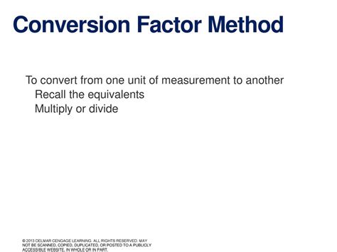 Recall the conversion factor: