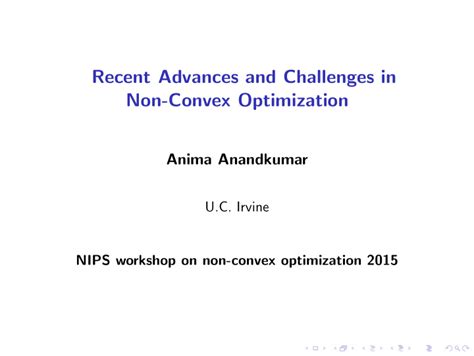 Recent Contributions in Nonconvex Optimization from India Reader