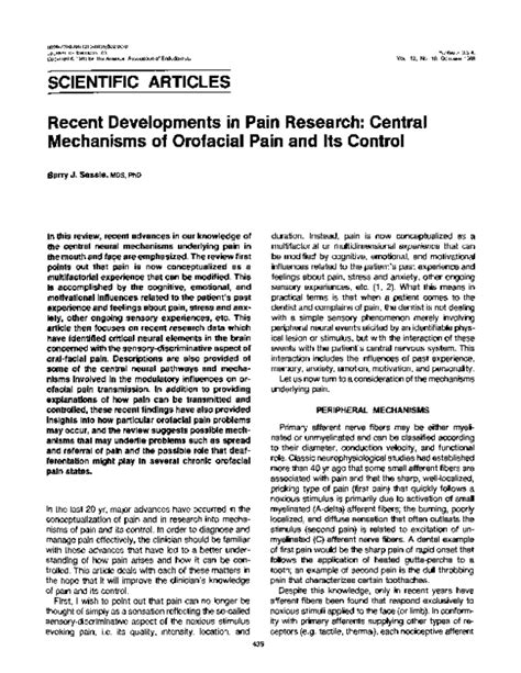 Recent Developments in Pain Research Epub