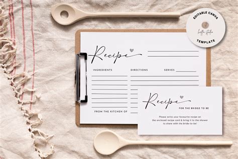 Recipe Card Template Free Editable