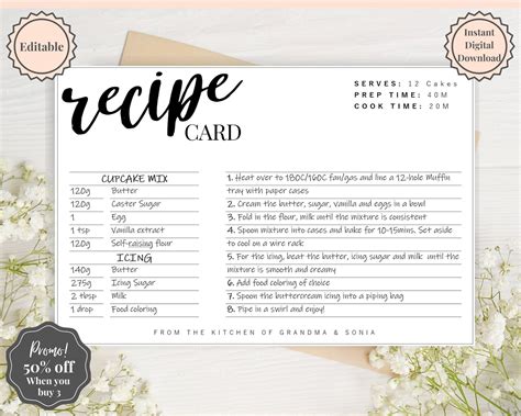 Recipe Cards Template