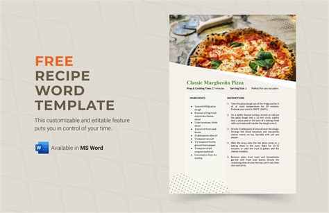 Recipe Template For Word
