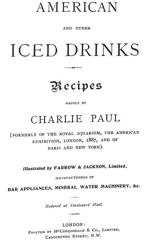 Recipes of American and Other Iced Drinks Epub