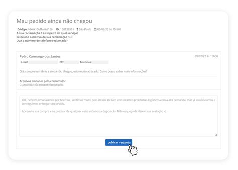 Reclamações e Resoluções no Reclame Aqui