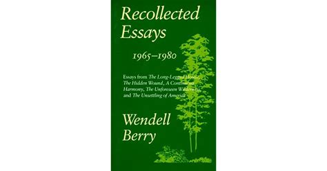 Recollected Essays 1965 1980 Epub