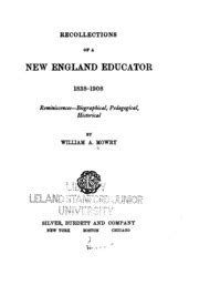 Recollections of a New England Educator Kindle Editon