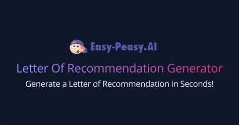 Recommendation Letter AI Generator Free