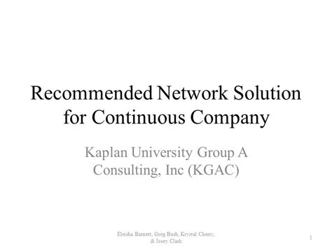 Recommended Network Solution For Continuous Company Reader