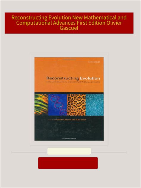 Reconstructing Evolution: New Mathematical and Computational Advances Epub