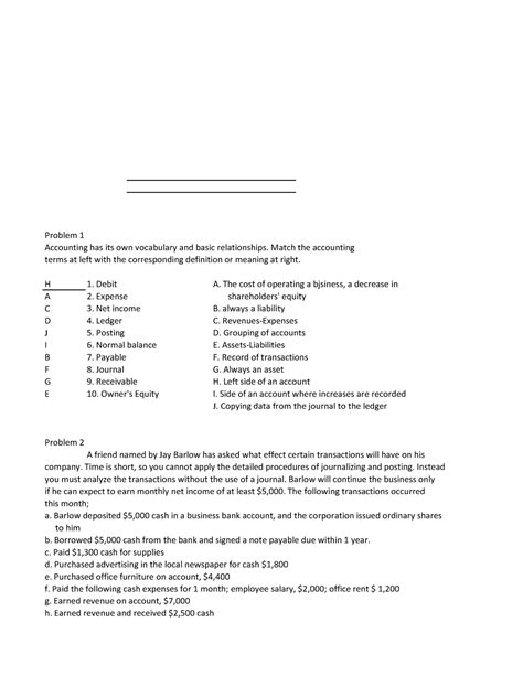 Recycling Problem Accounting 1 Answers PDF