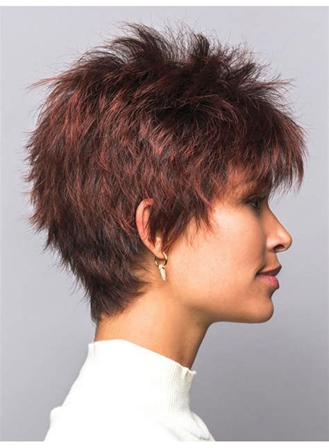 Red 4" Boycuts Hairstyles Capless Synthetic Wigs