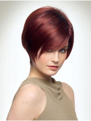 Red 8" Boycuts Style Capless Synthetic Wigs: VS. 2025 Style