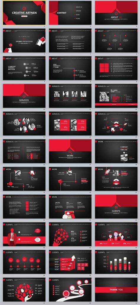 Red And Black Powerpoint Template