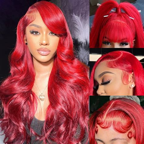 Red Human Hair Wigs