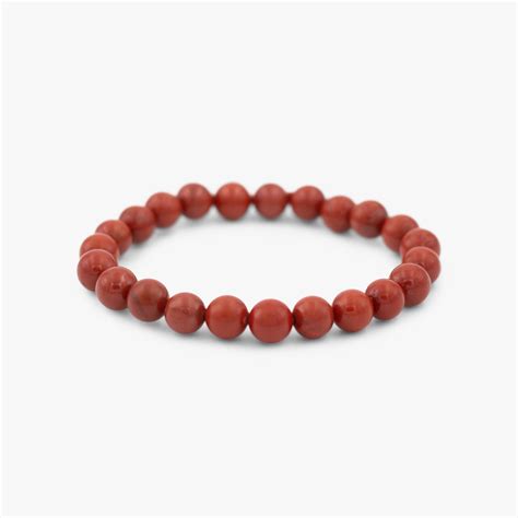 Red Jasper Beaded Bracelet: