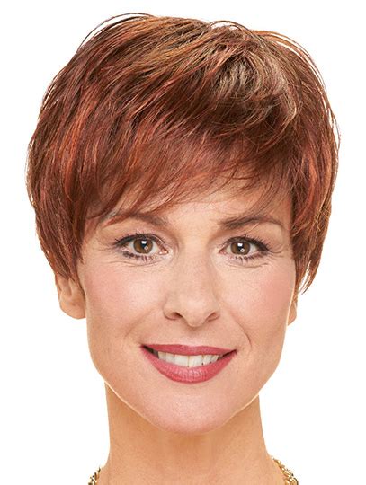 Red Straight Short Layered Cheap Monofilament Wigs