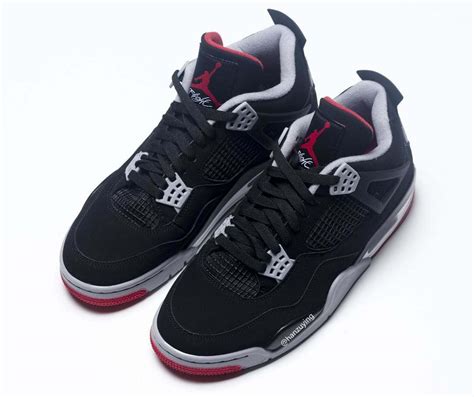 Red and Black Jordans 4