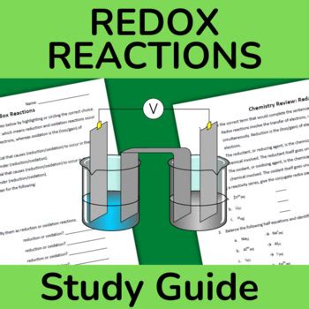 Redox Reactions Study Guide Answer Key Kindle Editon