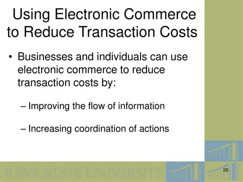 Reduced Transaction Costs: