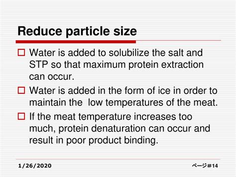 Reduced particle size: