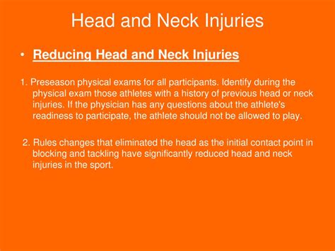 Reduced risk of neck injuries: