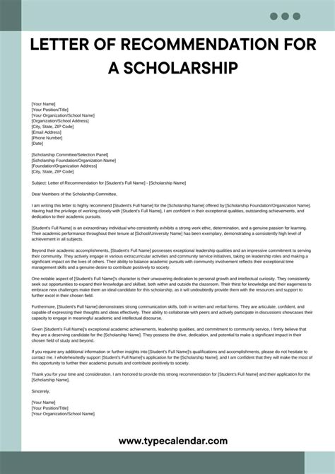 Reference Letter for a Scholarship: A Comprehensive Guide for Exceptional Applicants