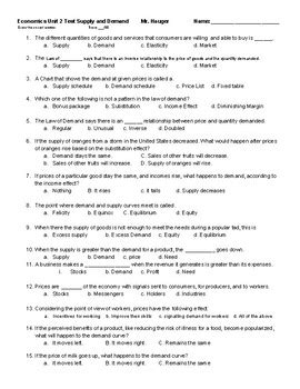 Reffonomics Supply And Demand Test Answers Doc