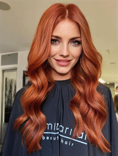 Refined Auburn Wavy Long Celebrity Wigs