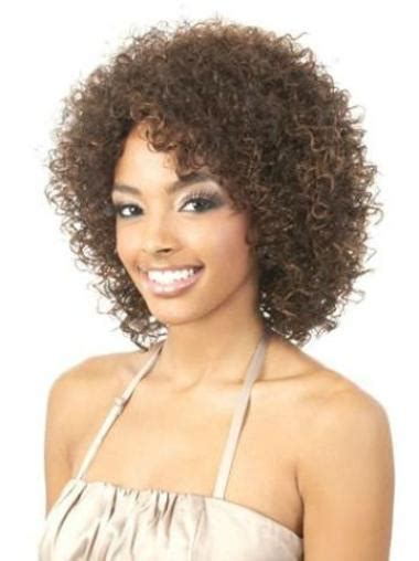 Refined Brown Curly Shoulder Length Glueless Lace Front Wigs