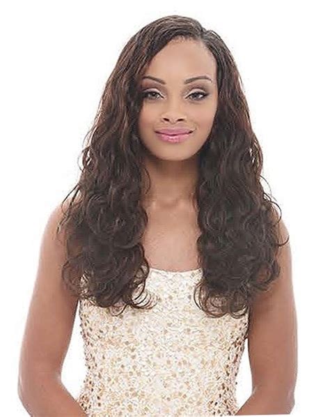 Refined Brown Wavy Long African American Wigs