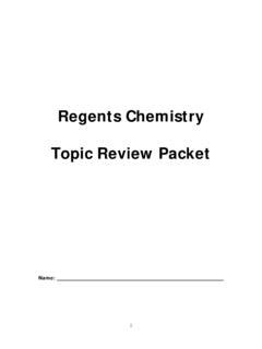 Regents Chemistry Topic Review Packet Answers Reader