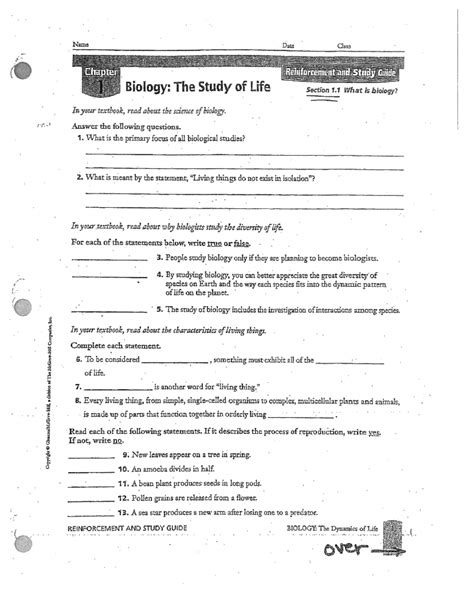 Reinforcement And Study Guide Biology Answers Chapter24 Kindle Editon