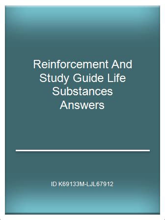 Reinforcement Study Guide Life Substances Answers Reader