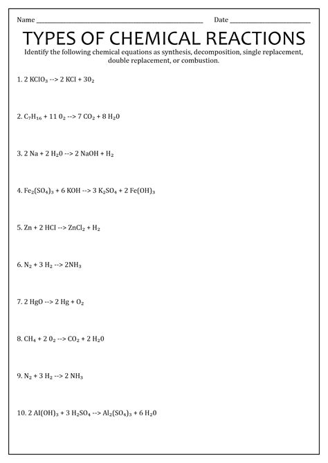 Reinforcement Types Of Chemical Reactions Answers Epub