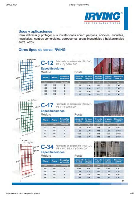 Rejilla Irving Catalogo