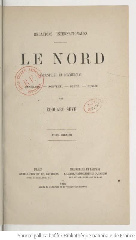 Relations Internationales Le Nord Industriel Et Commercial. Danemark. Norv GE. Su de. Russie... Reader