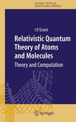 Relativistic Quantum Theory of Atoms and Molecules 1st Edition Epub