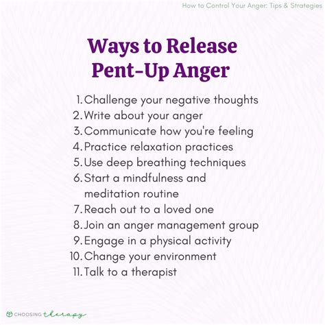 Release pent-up anger: